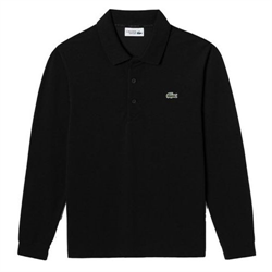 Áo Polo Dài Tay Lacoste Men's Common Daily Long-Sleeved Shirt Black Size 4