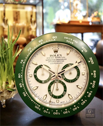 Đồng hồ treo tường decor Rolex Daytona (Green - White)