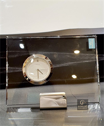 Đồng hồ để bàn pha lê Hoya chữ nhật